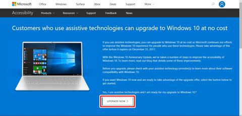 Windows10のダウンロードページ